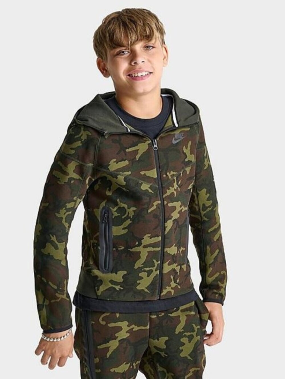 Nike Tech Fleece Camo Hoodie & Joggers Set Hoodie XS Joggers Small - Picture 2 of 16